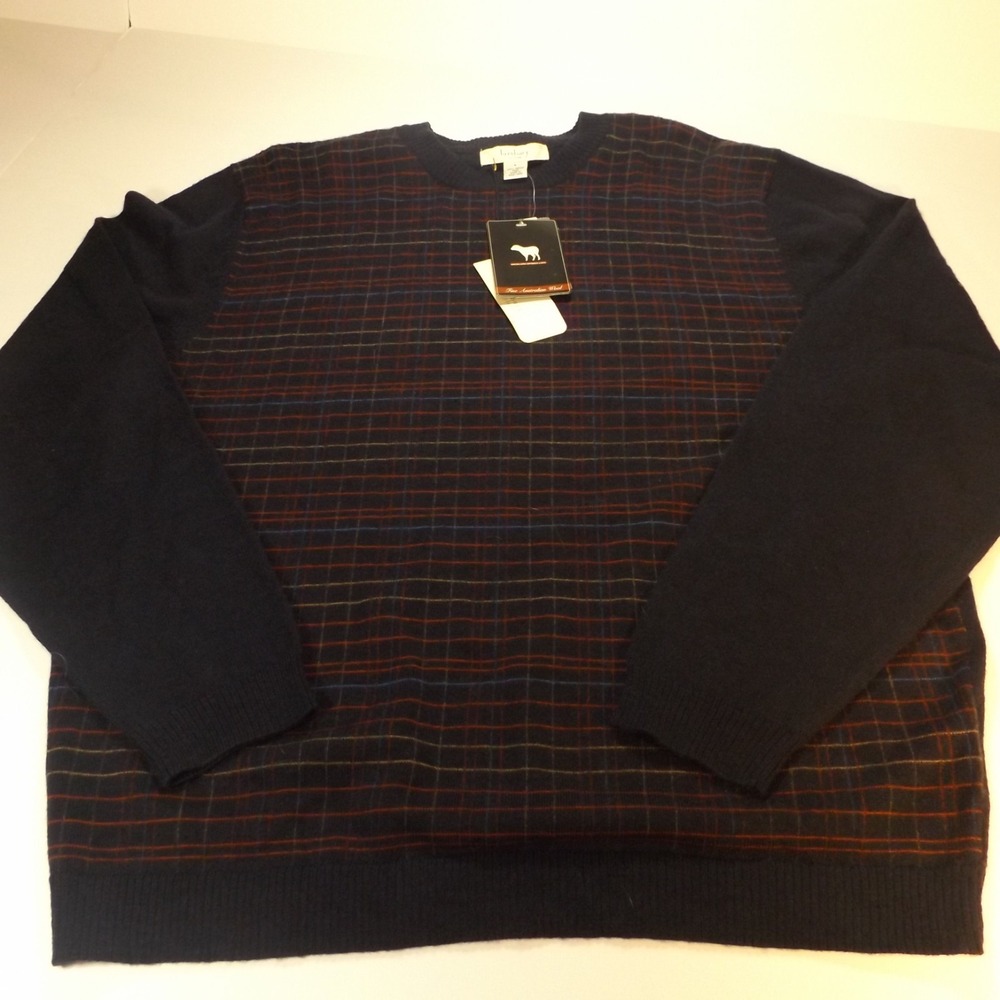 Turnbury Australian Wool Lightweight Blue Sweater, Size L